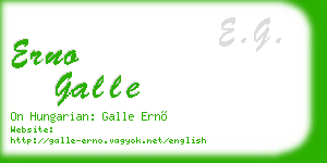 erno galle business card
